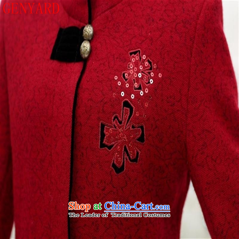 Gross new GENYARD2015 older women in this jacket Tang dynasty on chip) Red XXXXL,GENYARD,,, embroidery Upgrade Online Shopping