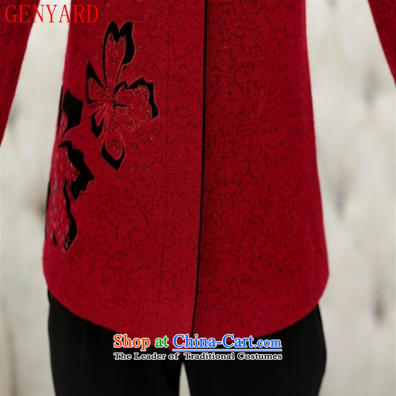 Gross new GENYARD2015 older women in this jacket Tang dynasty on chip) Red XXXXL,GENYARD,,, embroidery Upgrade Online Shopping