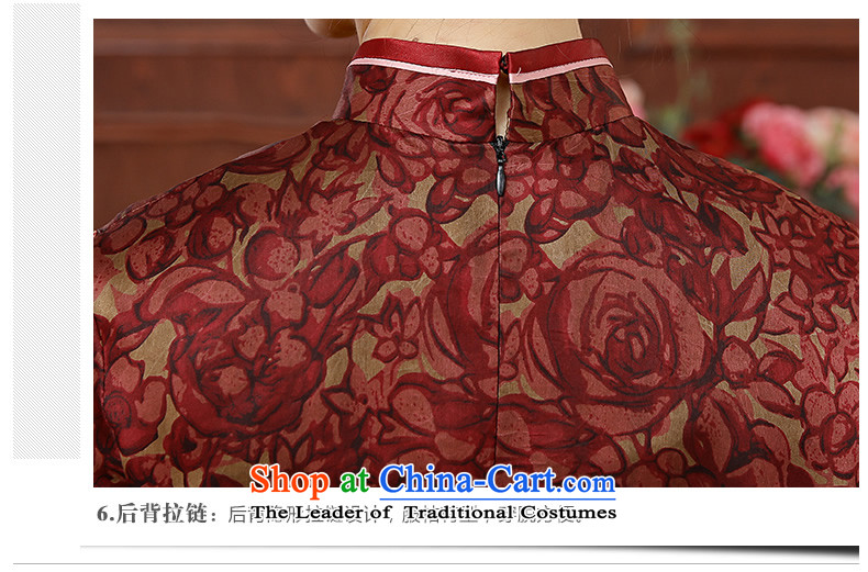 [Sau Kwun Tong] Red Ying Qiu New) 2015 High silk yarn in the cloud of incense retro cuff cheongsam dress improved stylish red L picture, prices, brand platters! The elections are supplied in the national character of distribution, so action, buy now enjoy more preferential! As soon as possible.