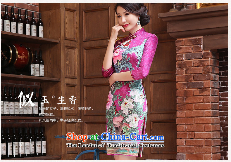 Yuan of the stowage 2015 Autumn replacing retro qipao scouring pads stylish improved cheongsam dress cheongsam dress New Daily National wind ZA3R10 RED M pictures, better prices, brand platters! The elections are supplied in the national character of distribution, so action, buy now enjoy more preferential! As soon as possible.