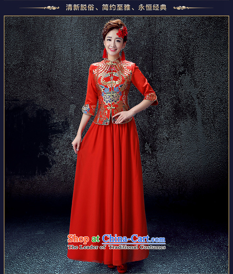 Red bows service bridal dresses Fall/Winter Collections Of Chinese wedding dress 2015 new long large stylish wedding dress red XL Photo, prices, brand platters! The elections are supplied in the national character of distribution, so action, buy now enjoy more preferential! As soon as possible.