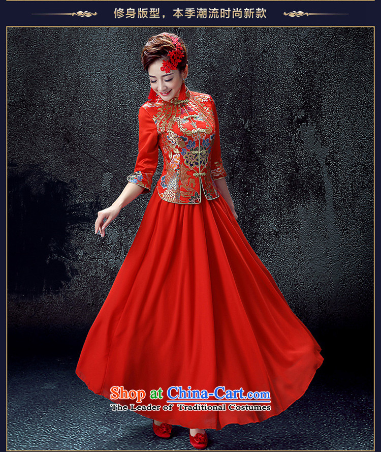 Red bows service bridal dresses Fall/Winter Collections Of Chinese wedding dress 2015 new long large stylish wedding dress red XL Photo, prices, brand platters! The elections are supplied in the national character of distribution, so action, buy now enjoy more preferential! As soon as possible.