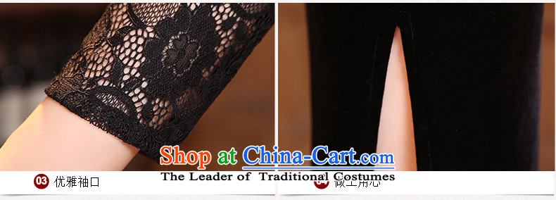 The language of the yuan scouring pads in the autumn of qipao long improved cheongsam dress, banquet evening dresses Chinese Dress lace stitching ZA3R11 Black XL Photo, prices, brand platters! The elections are supplied in the national character of distribution, so action, buy now enjoy more preferential! As soon as possible.