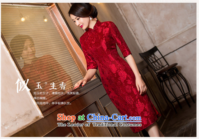 Yuan of hi Concept 2015 retro fitted brides fall improved cheongsam Wedding banquet service dress qipao bows dresses Chinese Dress HY6096 RED S picture, prices, brand platters! The elections are supplied in the national character of distribution, so action, buy now enjoy more preferential! As soon as possible.