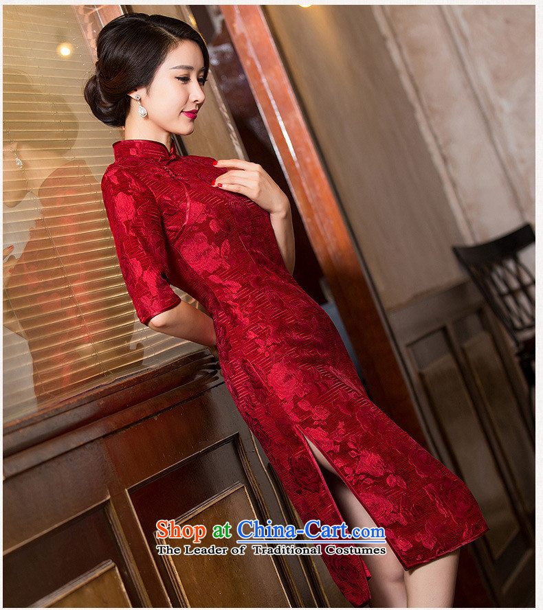 Yuan of hi Concept 2015 retro fitted brides fall improved cheongsam Wedding banquet service dress qipao bows dresses Chinese Dress HY6096 RED S picture, prices, brand platters! The elections are supplied in the national character of distribution, so action, buy now enjoy more preferential! As soon as possible.