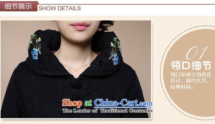 2015 winter clothing new retro embroidery Tang dynasty cotton linen in long cotton coat jacket female green XL Photo, prices, brand platters! The elections are supplied in the national character of distribution, so action, buy now enjoy more preferential! As soon as possible.