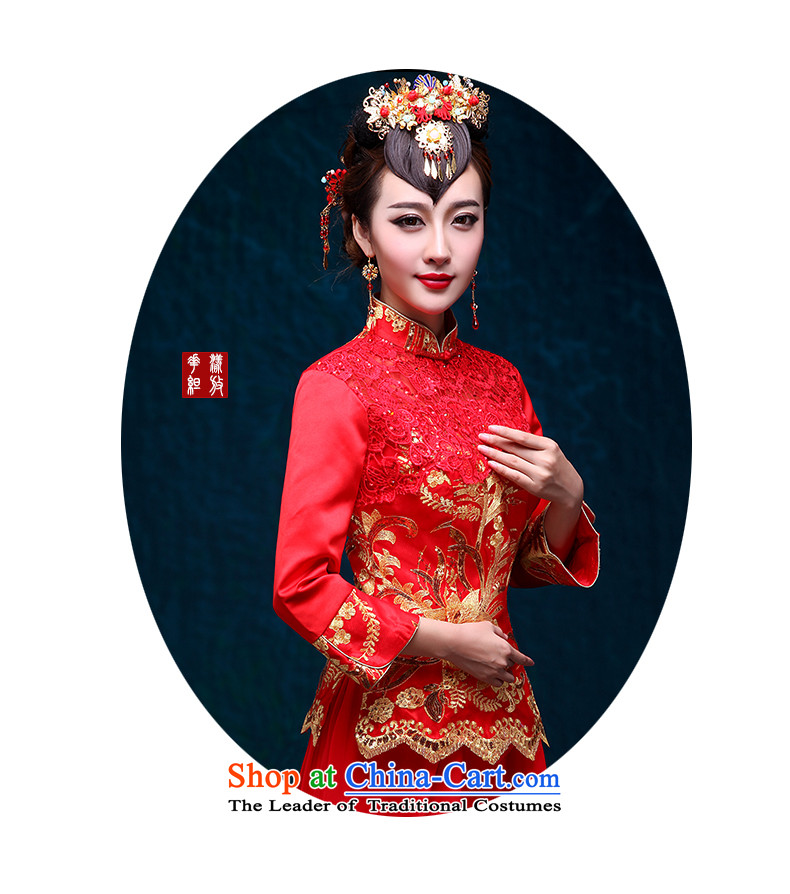 In accordance with China, love bows services marriages cheongsam long-sleeved long winter, Sau Wo Service Red Chinese New Year 2015 improved long evening dress warm winter 7 Cuff + Head Ornaments L picture, prices, brand platters! The elections are supplied in the national character of distribution, so action, buy now enjoy more preferential! As soon as possible.