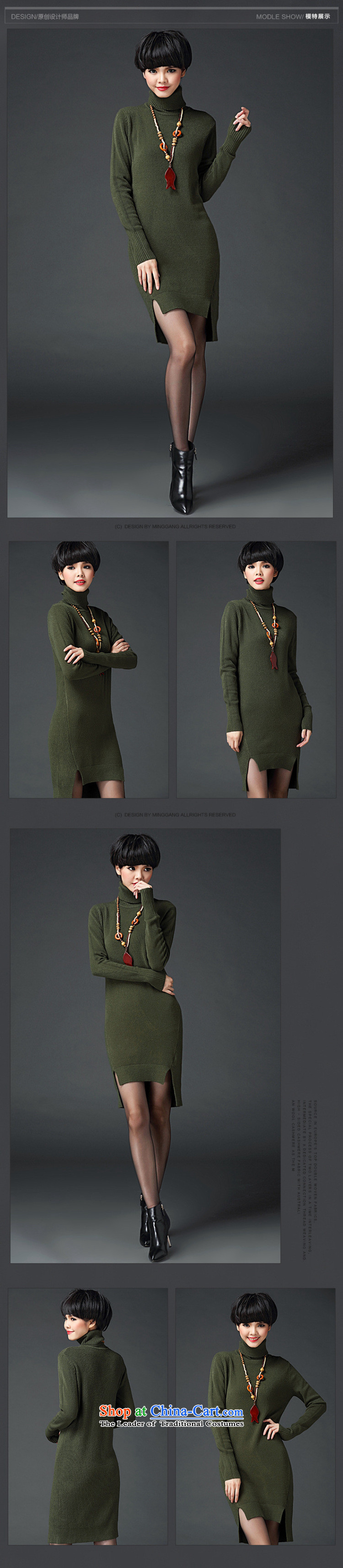 Jie in the autumn and winter Women's clothes New Sau San qipao knitted dresses high collar in long-sleeved long wool jumper skirt female green are code picture, prices, brand platters! The elections are supplied in the national character of distribution, so action, buy now enjoy more preferential! As soon as possible.