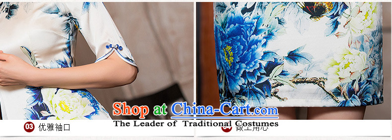 Yuan of the white lotus heavyweight Silk Cheongsam with retro improved qipao autumn dresses in female sauna silk cheongsam dress cuff new double HY6085 picture color L photo, prices, brand platters! The elections are supplied in the national character of distribution, so action, buy now enjoy more preferential! As soon as possible.