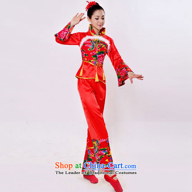 Energy Tifi Li yangko dance performances to women's national costumes theatrical performances waist encouraging fan dance wearing two performances to female red go without Maomao 3XL low breast 3 ft 6 Energy Tifi (mod) has been pressed, fil shopping on th