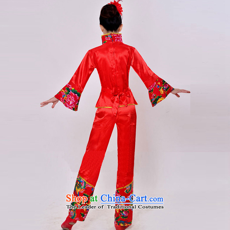 Energy Tifi Li yangko dance performances to women's national costumes theatrical performances waist encouraging fan dance wearing two performances to women go red with plush  XXL chest 3 ft 4 Energy Tifi (mod) has been pressed, fil shopping on the Interne