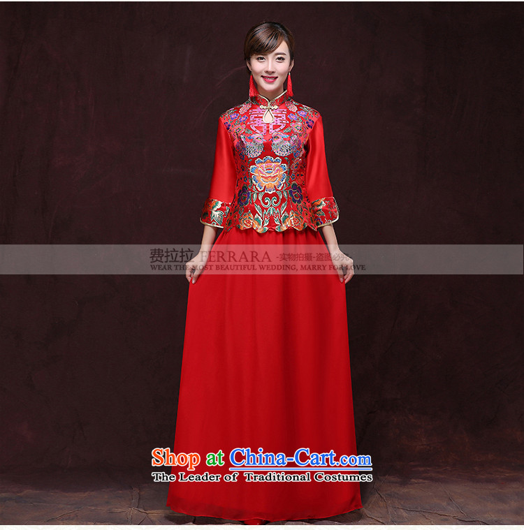 Aurora Javate de Dios bride qipao fee 2015 married long drink service new red Chinese long-sleeved gown Soo Wo Service wedding dress winter) XL Suzhou shipment picture, prices, brand platters! The elections are supplied in the national character of distribution, so action, buy now enjoy more preferential! As soon as possible.