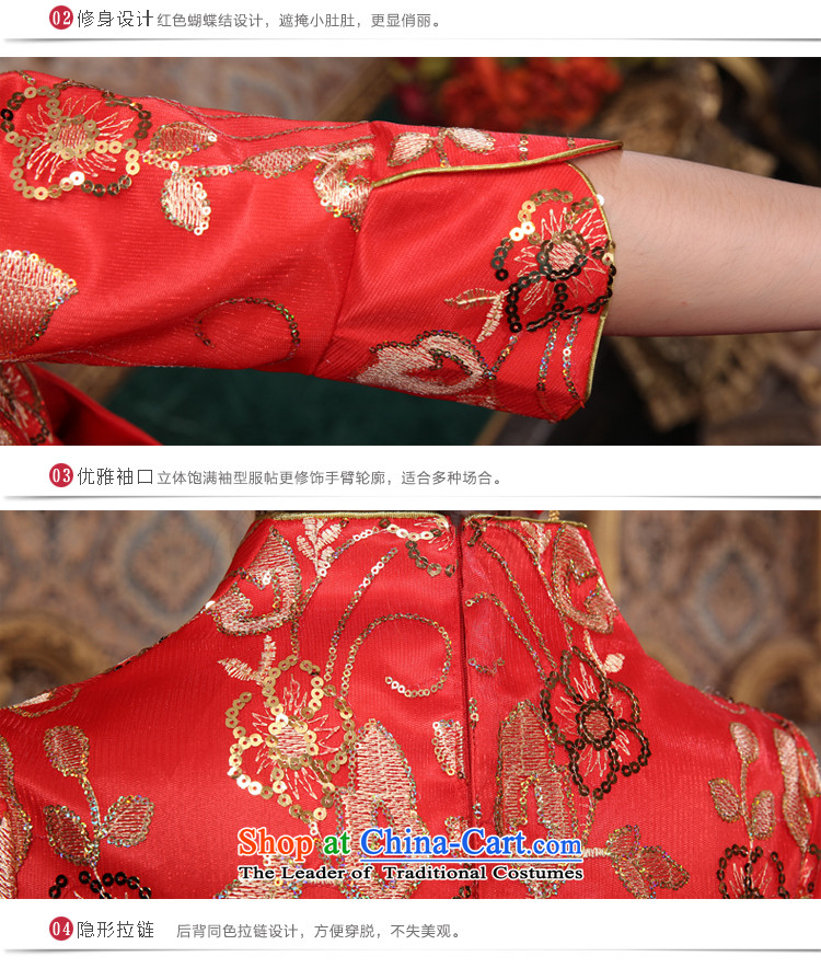 2015 new bride cheongsam red bows to the winter short of modern Chinese wedding dresses improved pregnant women in the wedding dress short-sleeved) L picture, prices, brand platters! The elections are supplied in the national character of distribution, so action, buy now enjoy more preferential! As soon as possible.