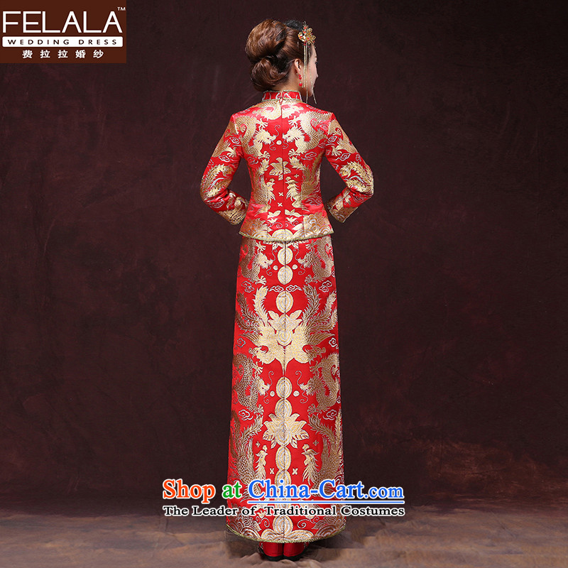 Costs of the new bride Aurora Javate de Dios 2015 The Dragon and the classical Chinese style wedding wedding dress marriage red long winter of qipao bows services XL Suzhou shipment of Ferrara wedding (FELALA) , , , shopping on the Internet