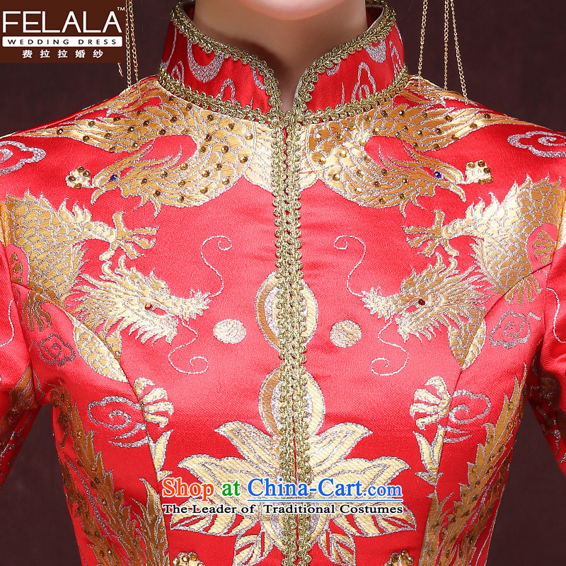 Costs of the new bride Aurora Javate de Dios 2015 The Dragon and the classical Chinese style wedding wedding dress marriage red long winter of qipao bows services XL Suzhou shipment of Ferrara wedding (FELALA) , , , shopping on the Internet