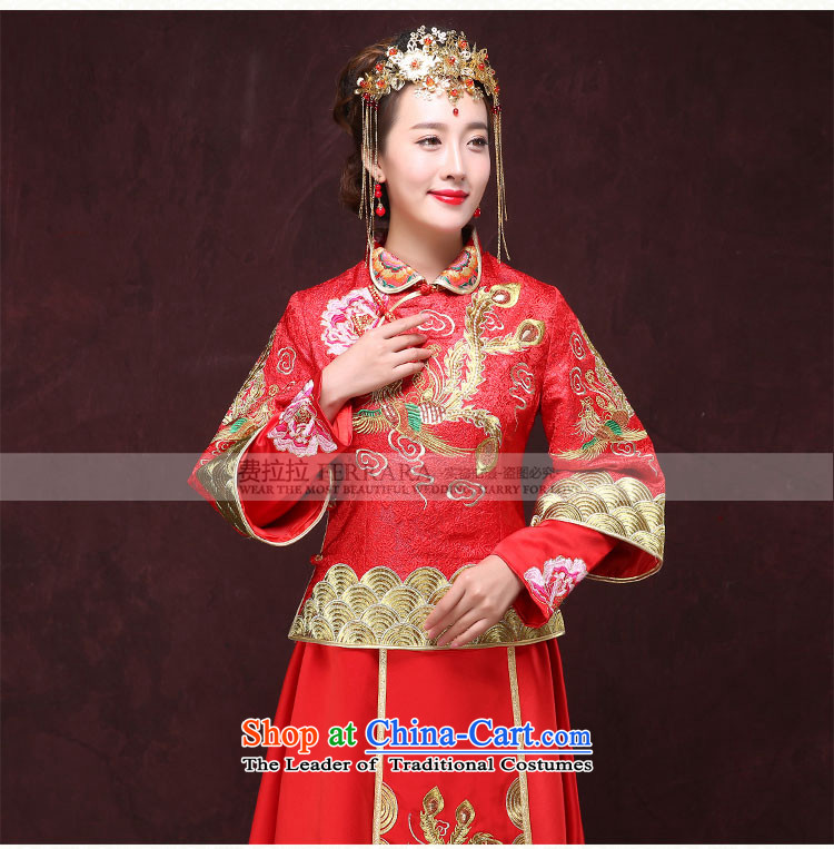 Ferrara 2015 Sau Wo Service New Chinese style wedding marriages wedding dress for winter large red dragon use bows frockcoat S picture, prices, brand platters! The elections are supplied in the national character of distribution, so action, buy now enjoy more preferential! As soon as possible.