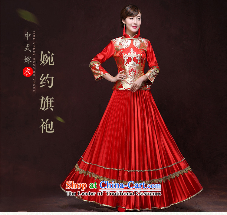 Ferrara new bride bows Services 2015 qipao Chinese Sau Wo kits. cuffs cheongsam wedding dress of autumn and winter, L photo, prices, brand platters! The elections are supplied in the national character of distribution, so action, buy now enjoy more preferential! As soon as possible.