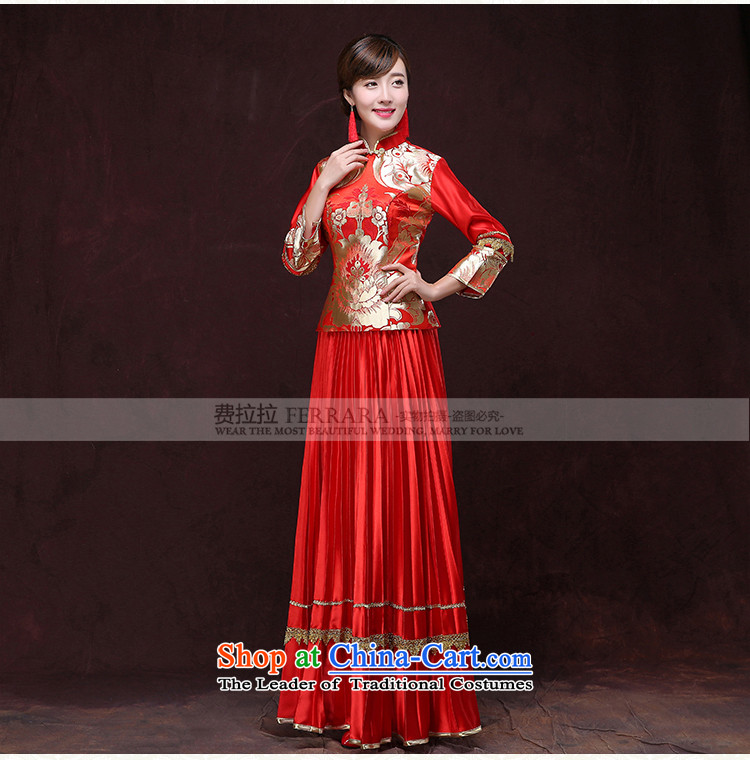 Ferrara new bride bows Services 2015 qipao Chinese Sau Wo kits. cuffs cheongsam wedding dress of autumn and winter, L photo, prices, brand platters! The elections are supplied in the national character of distribution, so action, buy now enjoy more preferential! As soon as possible.