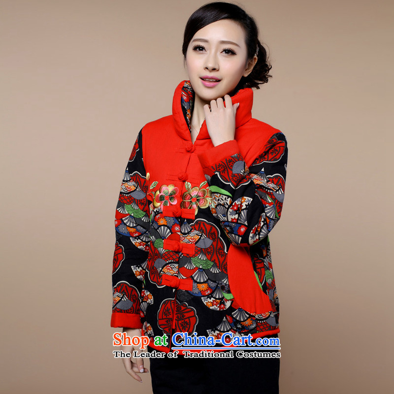 2015 winter clothing new retro embroidery xl Tang Dynasty Cotton, linen/cotton jacket female safflower services XL, and Asia (charm charm of Bali shopping on the Internet has been pressed.