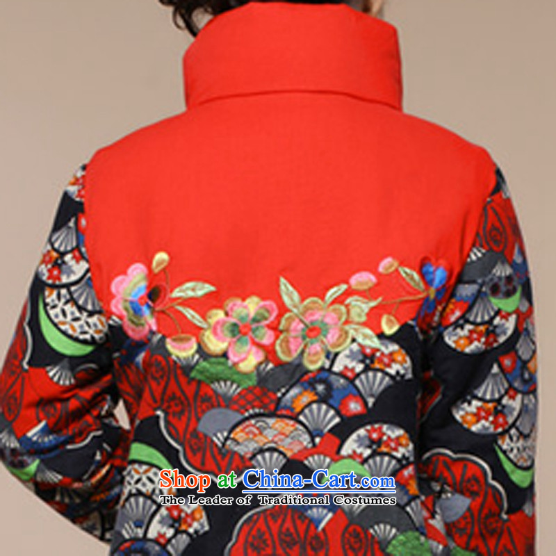 2015 winter clothing new retro embroidery xl Tang Dynasty Cotton, linen/cotton jacket female safflower services XL, and Asia (charm charm of Bali shopping on the Internet has been pressed.