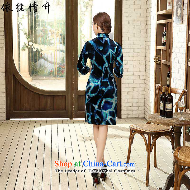 In accordance with the love of ethnic Chinese improvements in stylish new women's Mock-neck ramp up posters, seven short Sau San cuff /TD0053# ancient qipao figure , L, in accordance with the Love l , , , shopping on the Internet