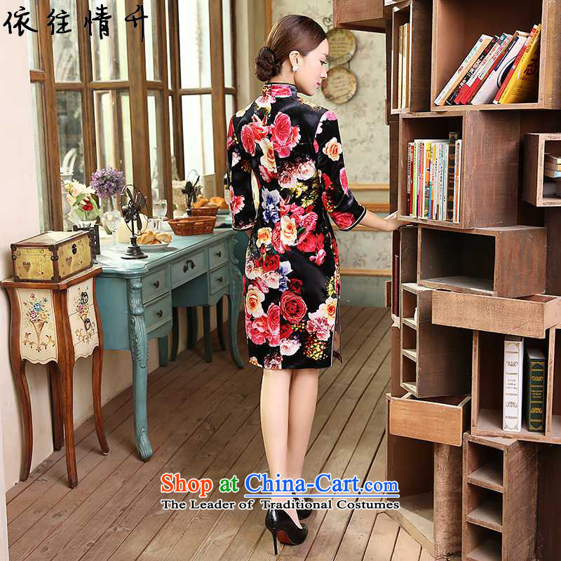 In accordance with the love of nostalgia for the improvement of Chinese modern l new women's Mock-neck disc detained seven Sau San Tong replacing old qipao cuff /TD0054# figure S, in accordance with the Love l , , , shopping on the Internet
