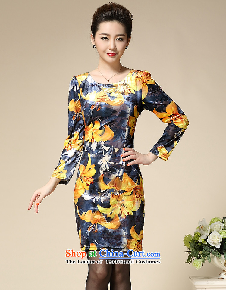 Ya-ting Shop Boxed new autumn 2015 Kim velvet middle-aged female replacing large long-sleeved autumn in old mother with Kim Choo hibiscus XXL picture, prices, brand platters! The elections are supplied in the national character of distribution, so action, buy now enjoy more preferential! As soon as possible.