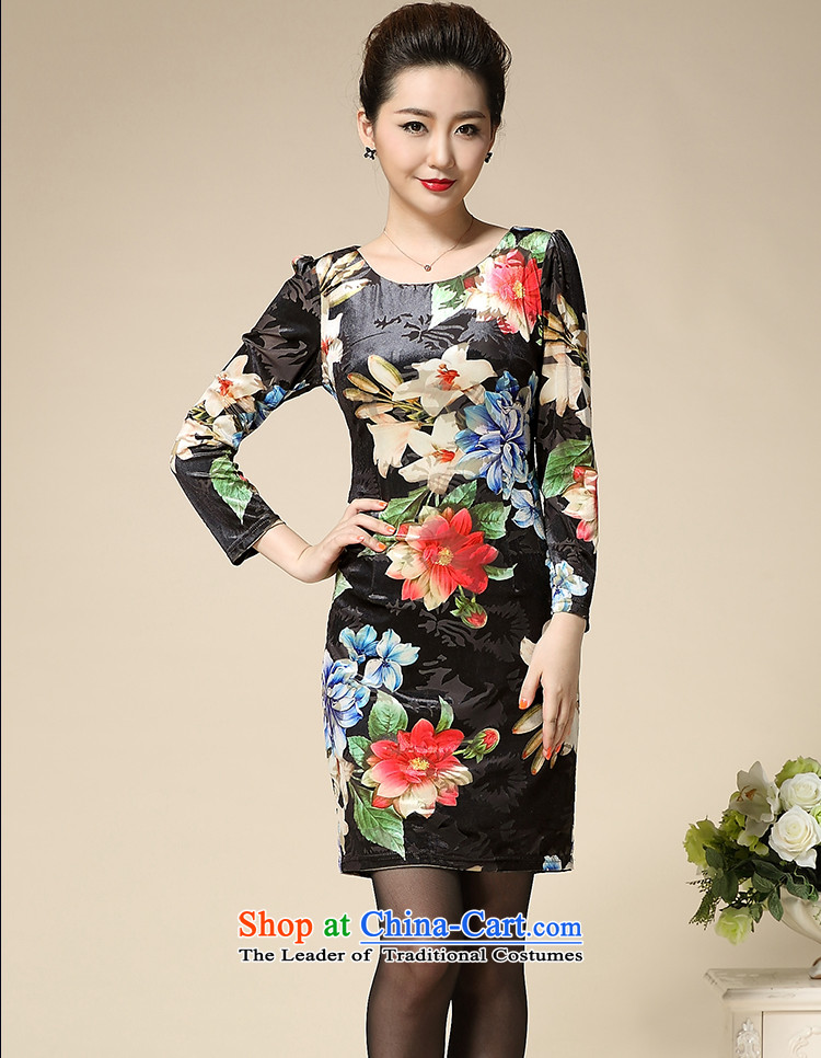 Ya-ting Shop Boxed new autumn 2015 Kim velvet middle-aged female replacing large long-sleeved autumn in old mother with Kim Choo hibiscus XXL picture, prices, brand platters! The elections are supplied in the national character of distribution, so action, buy now enjoy more preferential! As soon as possible.