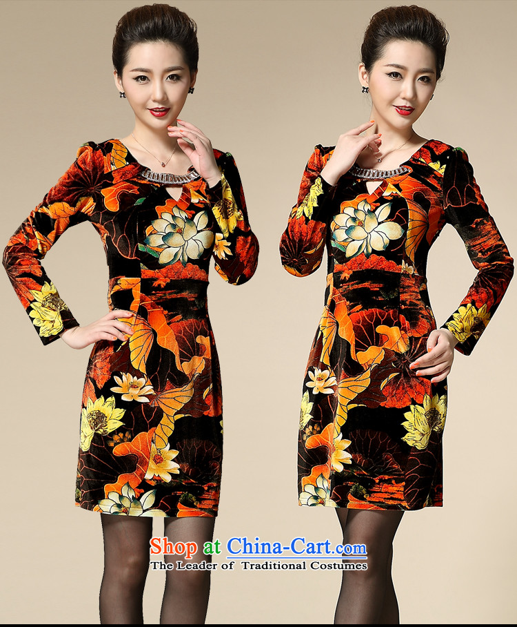 Ya-ting shops, the major new autumn code in long-sleeved blouses and noble MOM pack stylish older Kim velvet orange M picture, prices, brand platters! The elections are supplied in the national character of distribution, so action, buy now enjoy more preferential! As soon as possible.