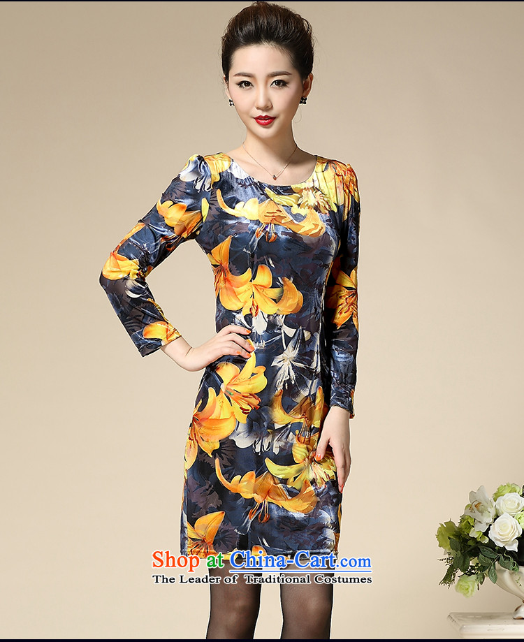 Ms Rebecca Pun stylish shops fall 2015 installed new Kim velvet middle-aged female replacing large long-sleeved autumn in old mother with Kim Choo hibiscus L picture, prices, brand platters! The elections are supplied in the national character of distribution, so action, buy now enjoy more preferential! As soon as possible.