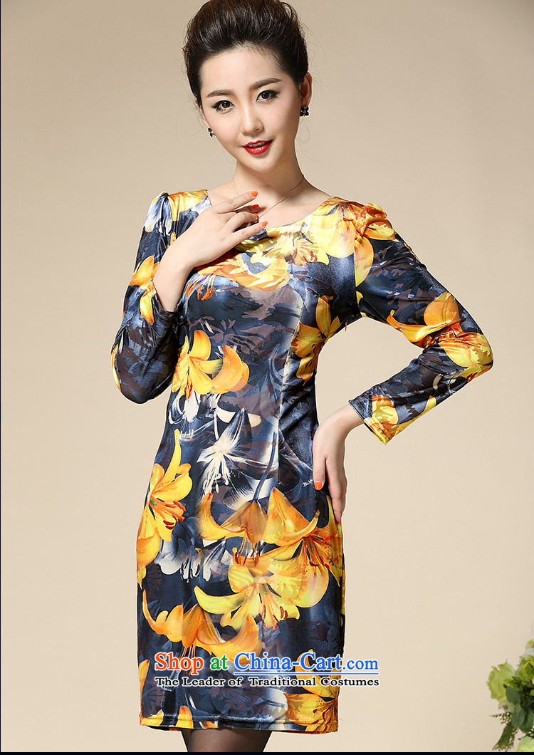 Ms Rebecca Pun stylish shops fall 2015 installed new Kim velvet middle-aged female replacing large long-sleeved autumn in old mother with Kim Choo hibiscus L picture, prices, brand platters! The elections are supplied in the national character of distribution, so action, buy now enjoy more preferential! As soon as possible.