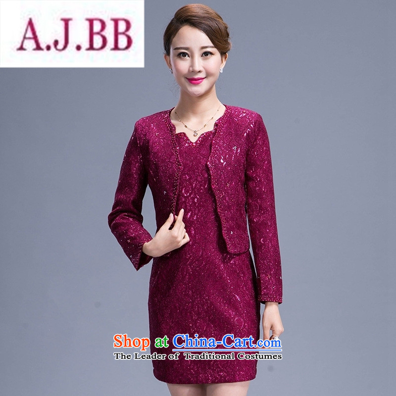 Ms Rebecca Pun stylish shops fall 2015 installed new temperament Sau San wedding dresses mother in the atmosphere of older women's larger 2XL,A.J.BB,,, Purple Shopping on the Internet