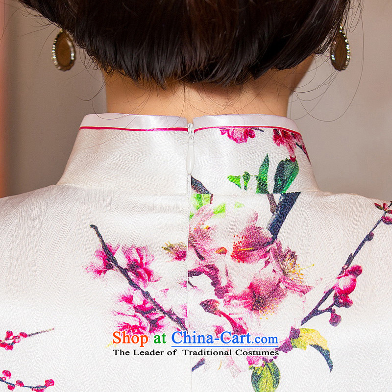 The Mui 2015 looks forward 歆 heavyweight silk cheongsam dress autumn replacing Ms. new qipao China wind women improved cheongsam dress HY652A Picture Color Ink (MOXIN 歆 XXL,) , , , shopping on the Internet