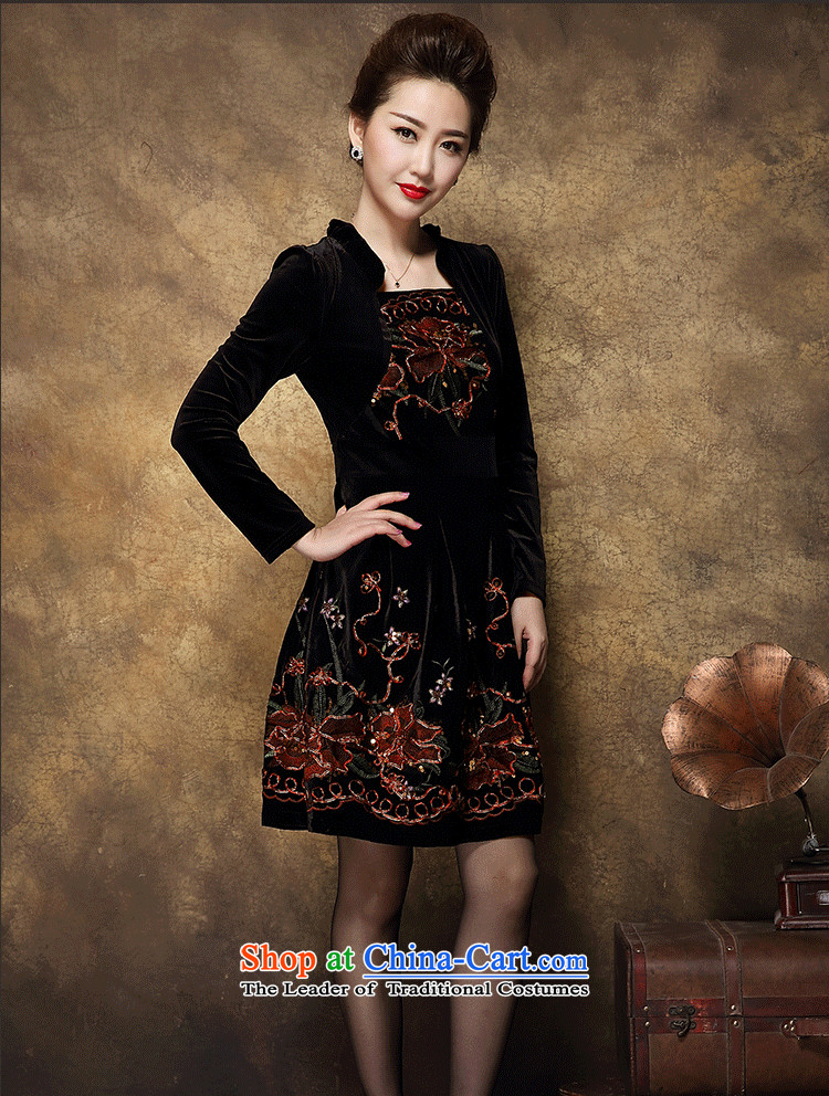 Ms Rebecca Pun and fashion boutiques in older women's 2015 Autumn load new Korean temperament large long-sleeved mother 