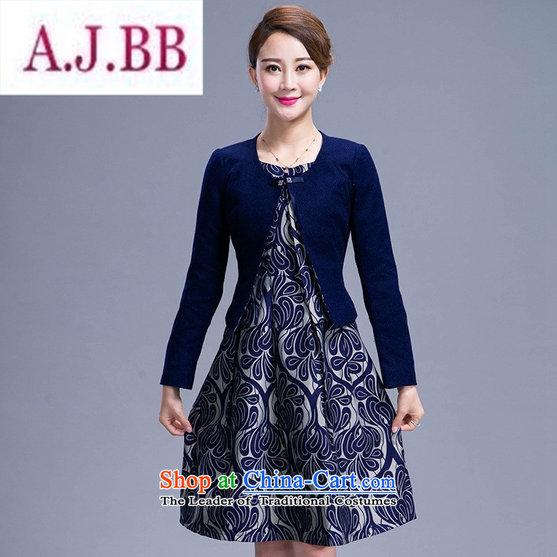 Ms Rebecca Pun stylish shops 2015 Autumn Replace Replace wedding dresses mother autumn large number two kits gross dresses? female Tibetan blue XL,A.J.BB,,, shopping on the Internet