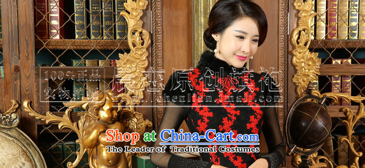 Morning land for winter 2015 new rabbit hair thick hair a retro style Tang dynasty women daily cheongsam dress red XXXL picture, prices, brand platters! The elections are supplied in the national character of distribution, so action, buy now enjoy more preferential! As soon as possible.
