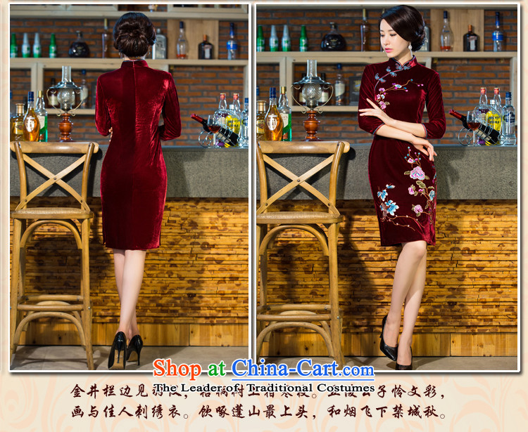 Iran and isle of 2015 autumn and winter new moms long sleeves in improved retro Kim scouring pads cheongsam dress purple XXL picture, prices, brand platters! The elections are supplied in the national character of distribution, so action, buy now enjoy more preferential! As soon as possible.