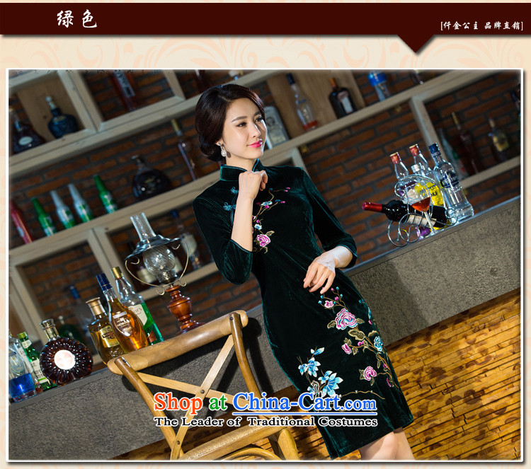 Iran and isle of 2015 autumn and winter new moms long sleeves in improved retro Kim scouring pads cheongsam dress purple XXL picture, prices, brand platters! The elections are supplied in the national character of distribution, so action, buy now enjoy more preferential! As soon as possible.