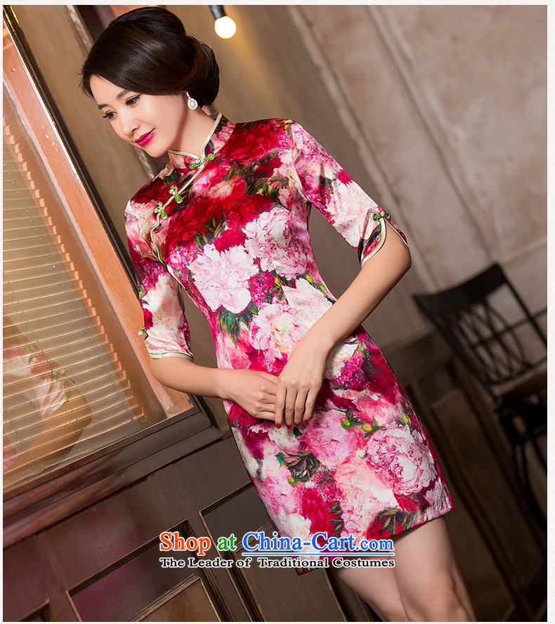 If MHI 歆 ink silk cheongsam dress lb sauna silk cheongsam dress new improvements in the autumn of qipao sleeved blouses HY6051A China wind red L picture, prices, brand platters! The elections are supplied in the national character of distribution, so action, buy now enjoy more preferential! As soon as possible.