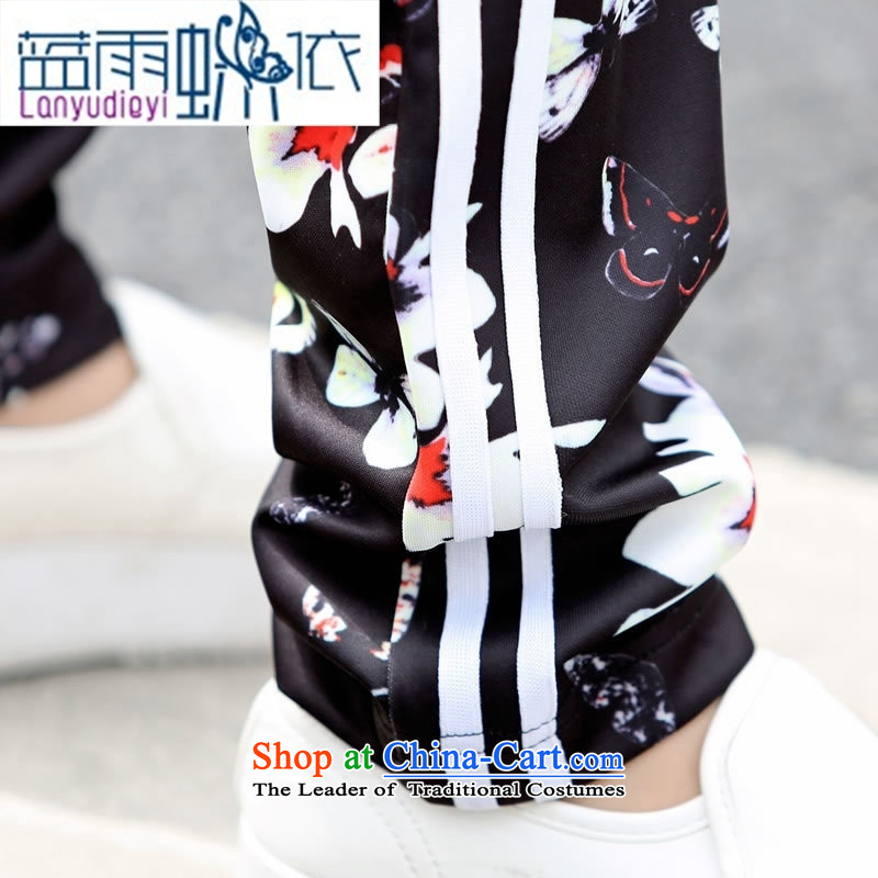 Ya-ting shop 2015 winter clothing Korean women's stylish pants two kits BBY5066 white L, blue rain butterfly according to , , , shopping on the Internet