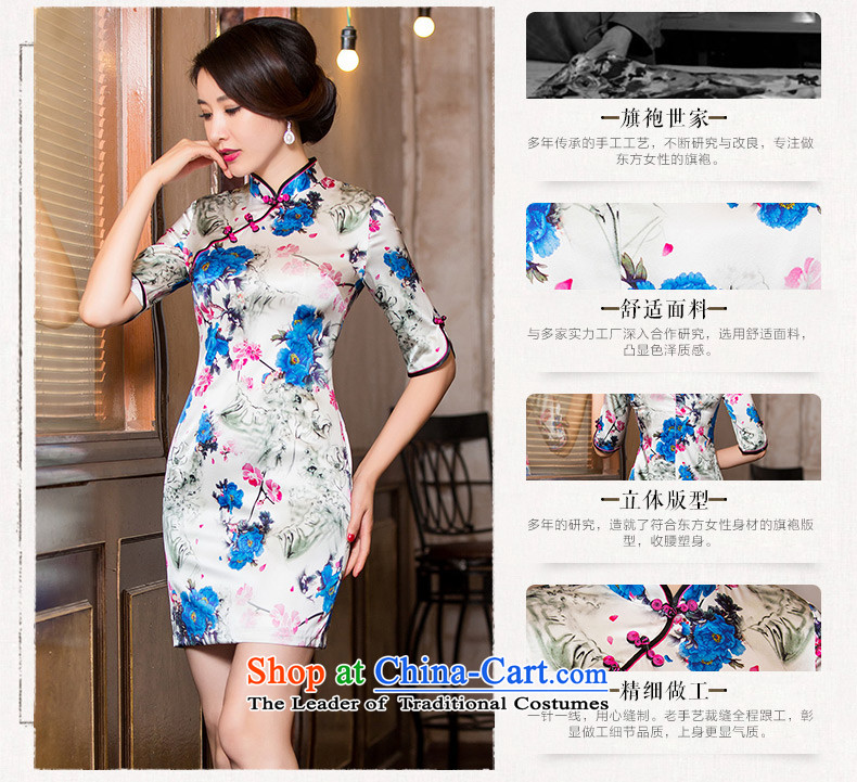 The valley of the Barring 2015 歆 heavyweight Silk Cheongsam with silk cheongsam dress autumn new retro style qipao Ms. improved dresses HY6086 picture color pictures, prices, XXL brand platters! The elections are supplied in the national character of distribution, so action, buy now enjoy more preferential! As soon as possible.