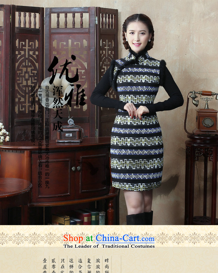 Floral autumn and winter new women's gross for a qipao gown streaks dresses? The cotton wool improved qipao Figure Color Sau San 2XL Photo, prices, brand platters! The elections are supplied in the national character of distribution, so action, buy now enjoy more preferential! As soon as possible.