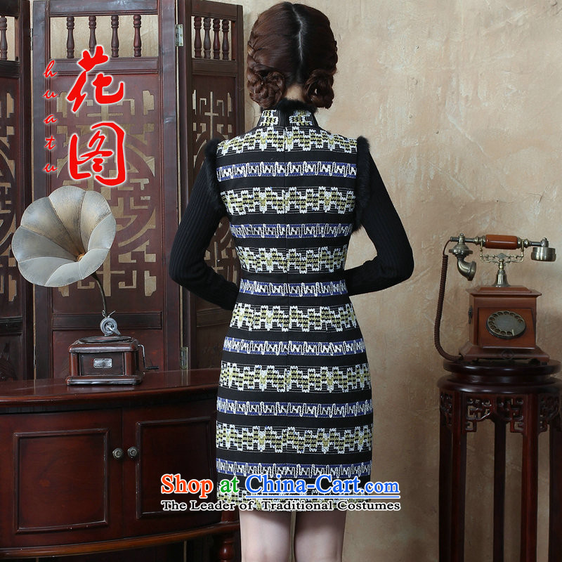 Floral autumn and winter new women's gross for a qipao gown streaks dresses? The cotton wool improved qipao Figure Color Sau San 2XL, floral shopping on the Internet has been pressed.