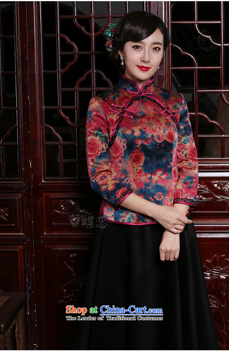 The Butterfly Lovers 2015 autumn and winter of ethnic, Tang blouses improved silk and cotton yarn folder cloud of incense qipao shirt suit XXL picture, prices, brand platters! The elections are supplied in the national character of distribution, so action, buy now enjoy more preferential! As soon as possible.