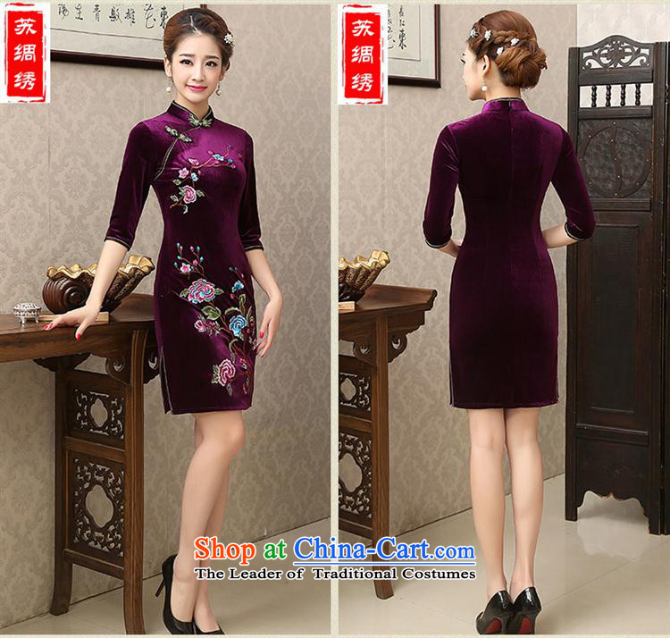 Mano-hwan's qipao autumn and winter 2015 new wool embroidery. Made from cuff dresses improved mother boxed purple XXL picture, prices, brand platters! The elections are supplied in the national character of distribution, so action, buy now enjoy more preferential! As soon as possible.