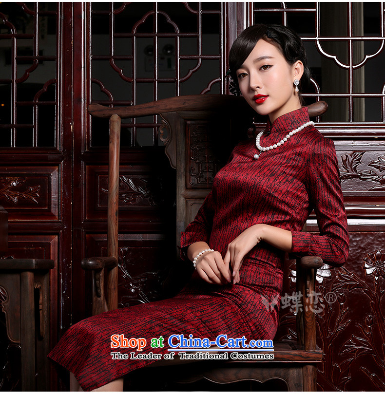 The Butterfly Lovers 2015 autumn and winter new retro long Sau San cheongsam dress stylish Silk Cheongsam daily improved dark red L picture, prices, brand platters! The elections are supplied in the national character of distribution, so action, buy now enjoy more preferential! As soon as possible.