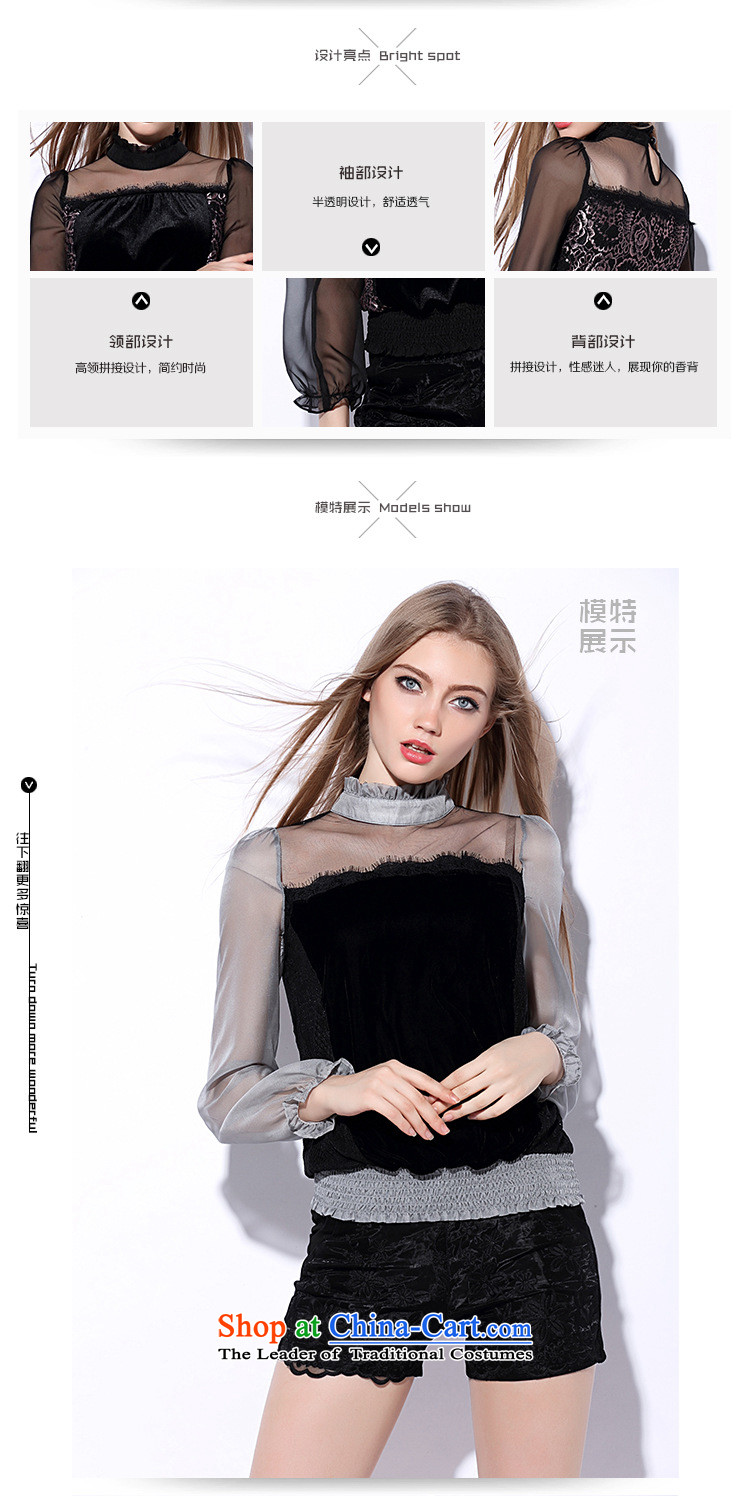 The main European station 2015 Women's autumn and winter new western style scouring pads wear T-shirt VA87691 stitching Gray L picture, prices, brand platters! The elections are supplied in the national character of distribution, so action, buy now enjoy more preferential! As soon as possible.