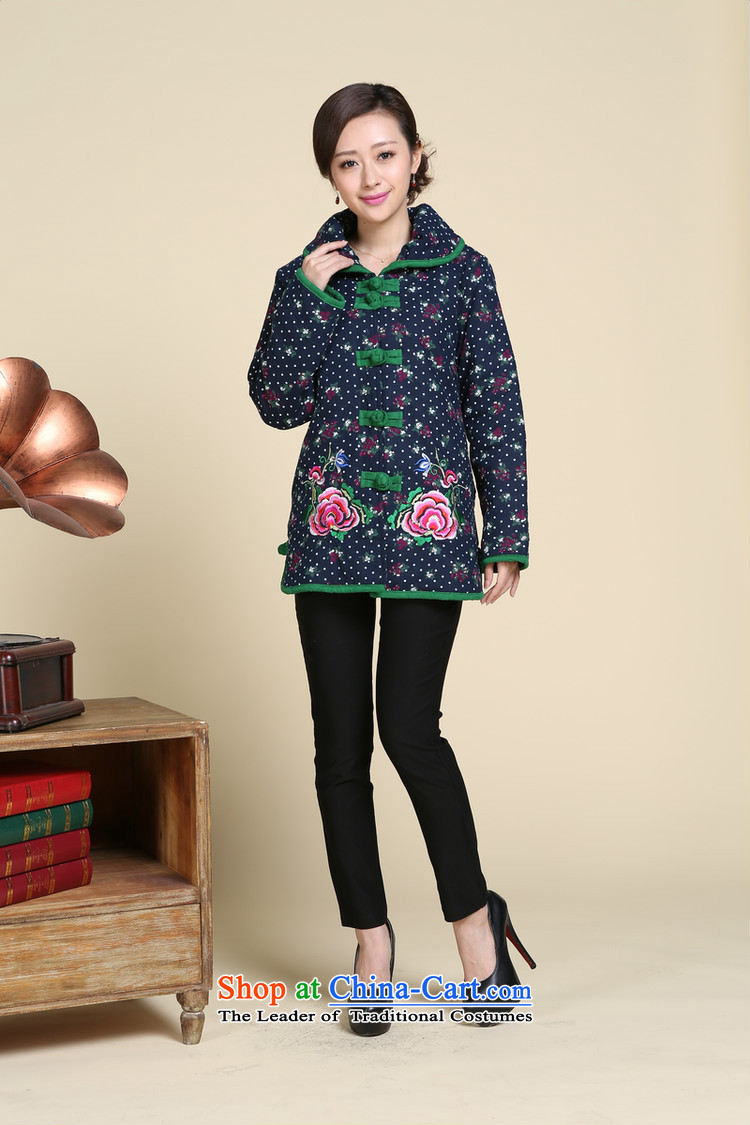 Talks of autumn and winter 2015 Mrs mother older women in national wind load Embroidery Stamp Grandma Tang Dynasty Large comfortable cotton clothing cotton single kit optional green package XXXL picture, prices, brand platters! The elections are supplied in the national character of distribution, so action, buy now enjoy more preferential! As soon as possible.
