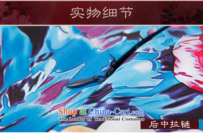 Butterfly Lovers 2015 Autumn new stylish short, improvement of cheongsam dress stitching long-sleeved retro Silk Cheongsam suit - pre-sale 5 day S picture, prices, brand platters! The elections are supplied in the national character of distribution, so action, buy now enjoy more preferential! As soon as possible.