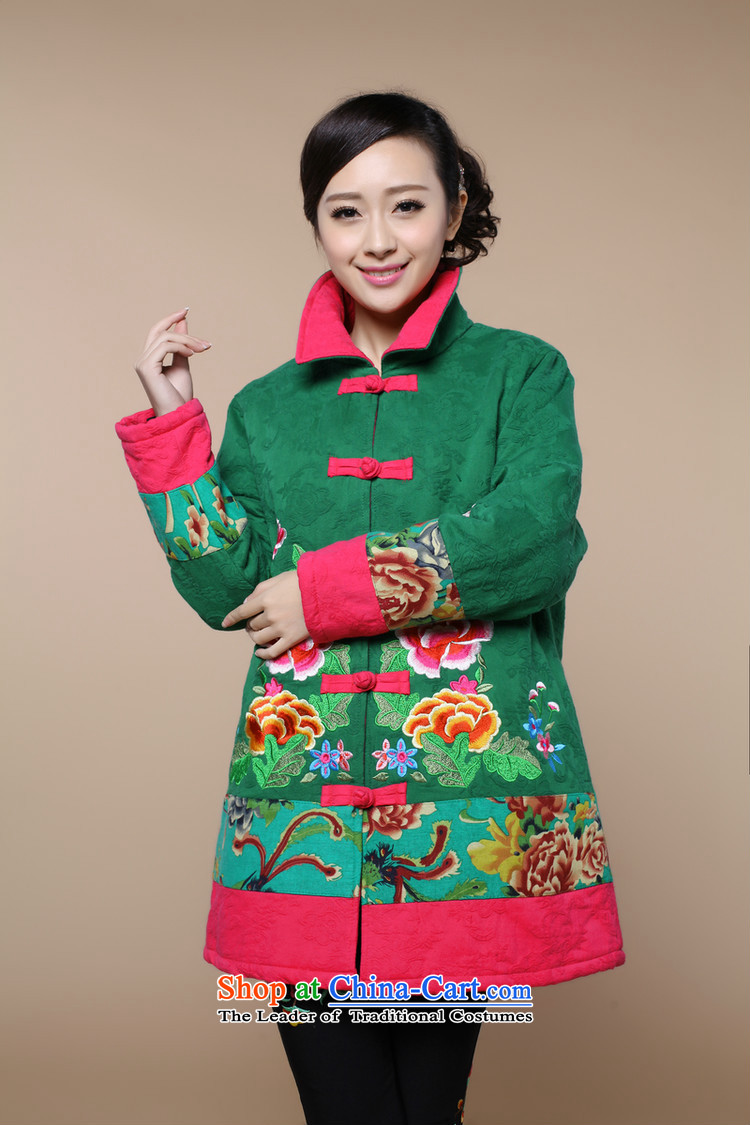 Talks of autumn and winter 2015 Mrs new stylish large installed in the mother of older women's national wind load Embroidery Stamp Grandma Tang dynasty warm coat in the color red. XXXL picture, prices, brand platters! The elections are supplied in the national character of distribution, so action, buy now enjoy more preferential! As soon as possible.
